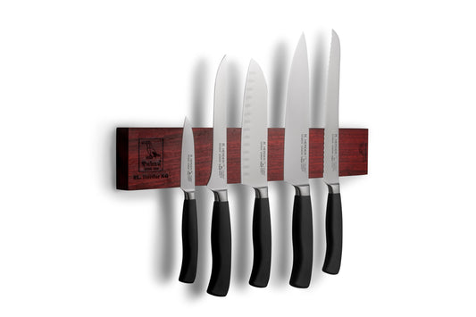 6-piece Eterno knife set, Gastro PPN black, forged, with magnetic strip