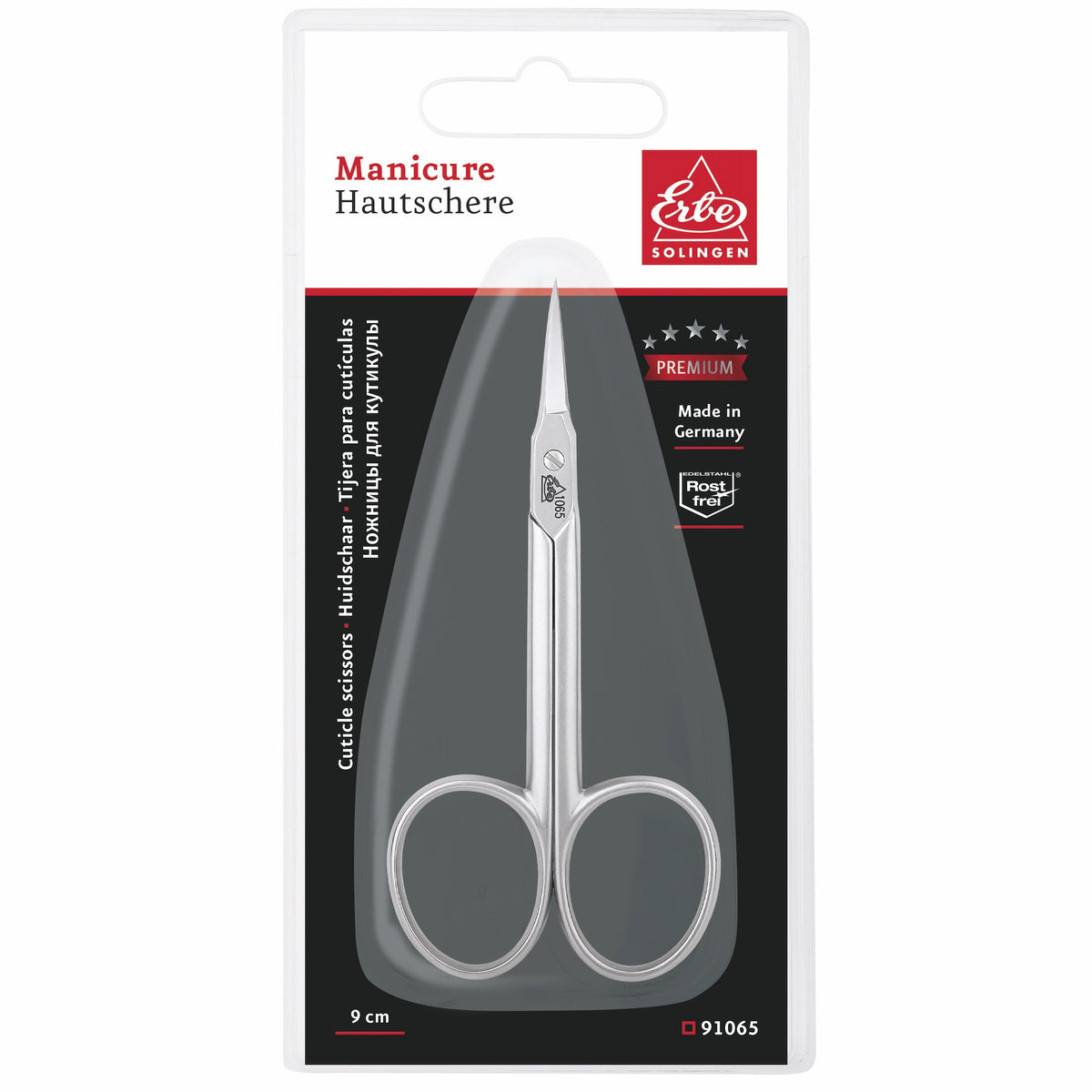 PREMIUM skin scissors, pointed tip, 9 cm, stainless steel, matte finish ...