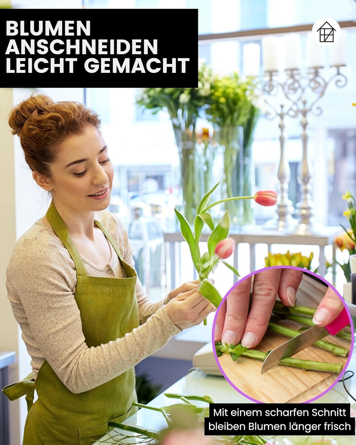 Küchenmesser Set 6tlg, gerade Klinge, Klingenlänge 6cm