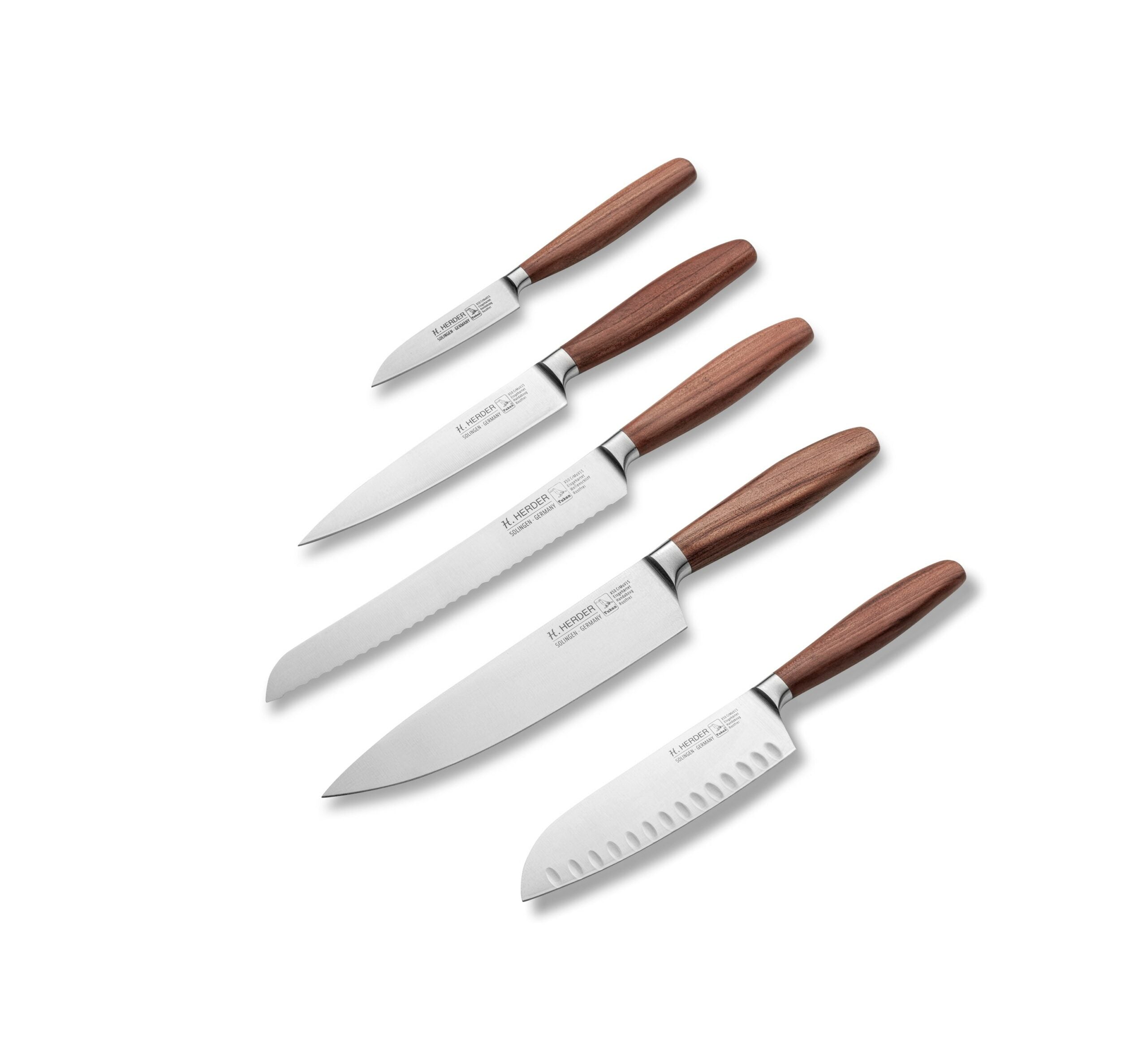 HERDER & CO. SOLINGEN 包丁セット 5-Piece Eterno Knife Set, Plum Wood, Forged -Germany Solingen