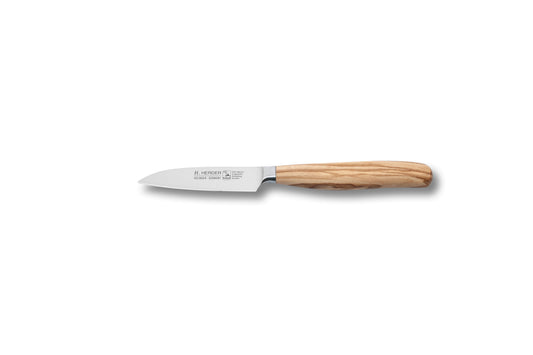 Paring knife Eterno, olive wood, blade length 9cm, forged