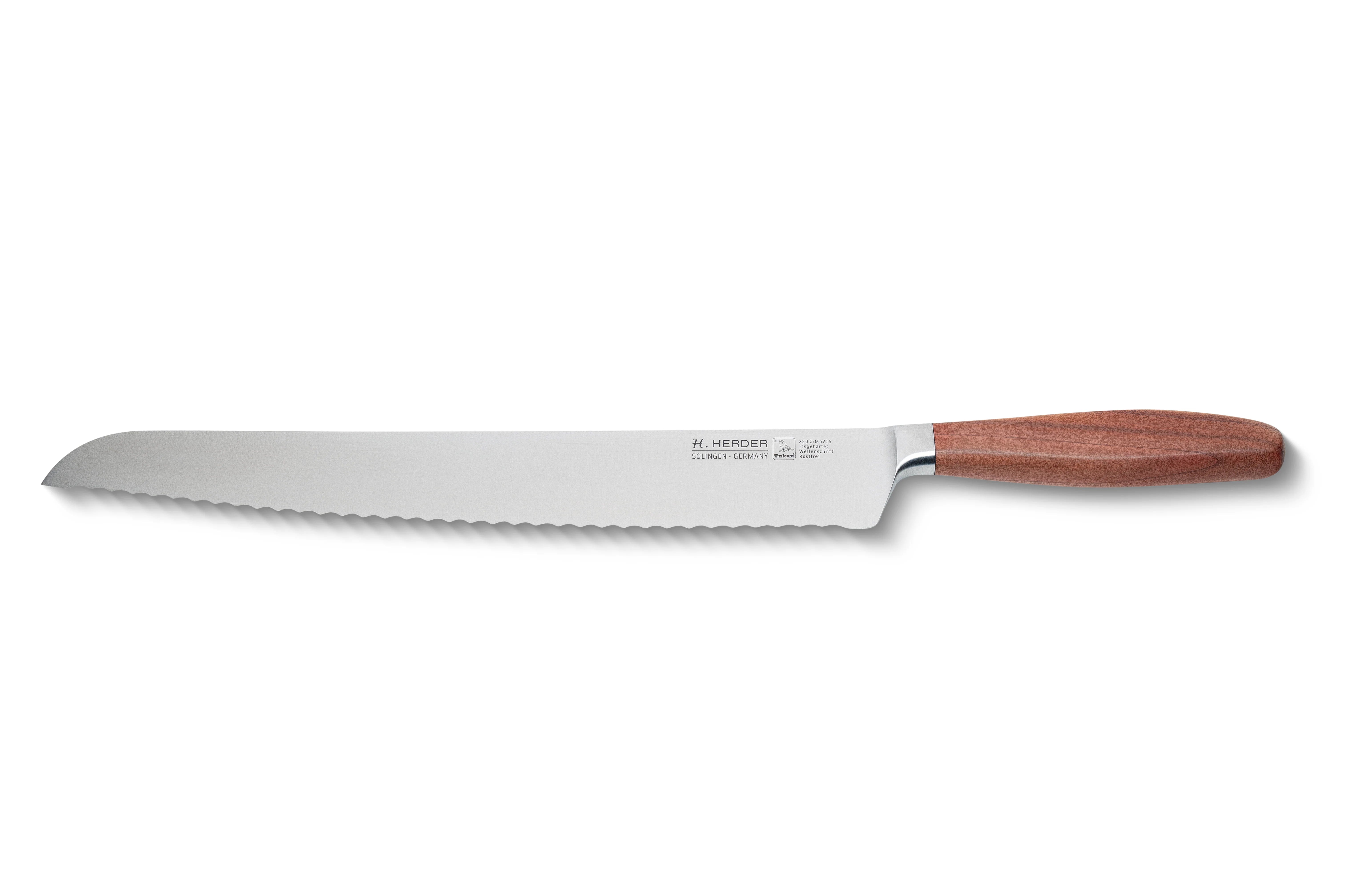 パン切り包丁「エテルノ」、プラム材、刃長32cm、鍛造 –Germany Solingen