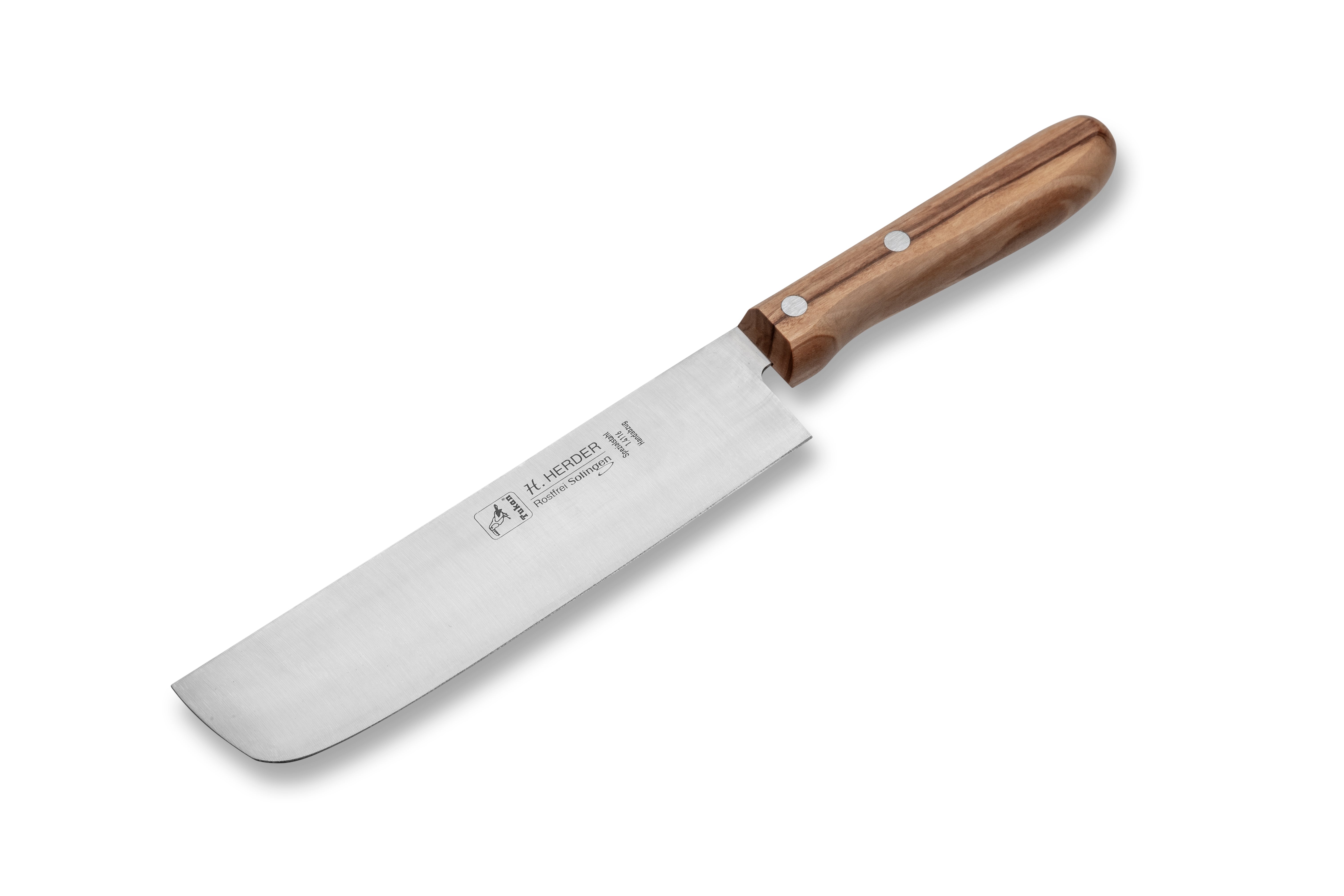 Nakiri Messer, Olivenholzgriff, extra breite Klinge