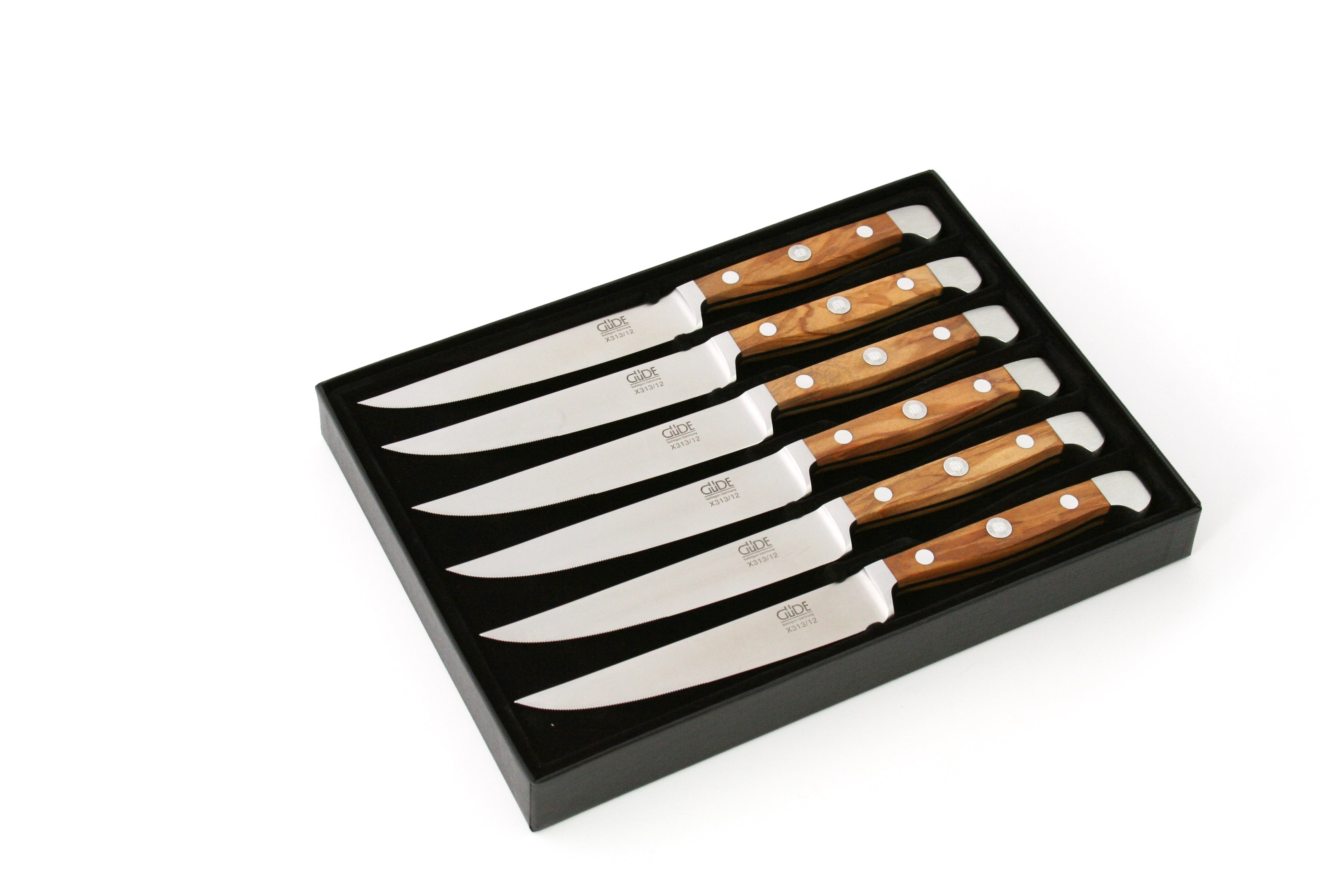 6 Steakmesser, Klingenlänge 12 cm im Geschenkkarton