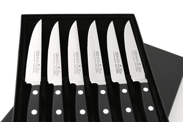 6 steak knives, blade length 12 cm in gift box