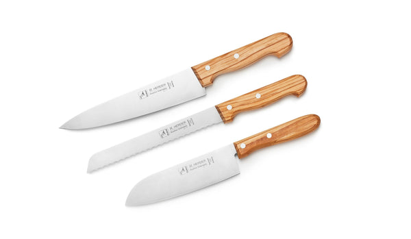 Set 3pcs household knife olive wood