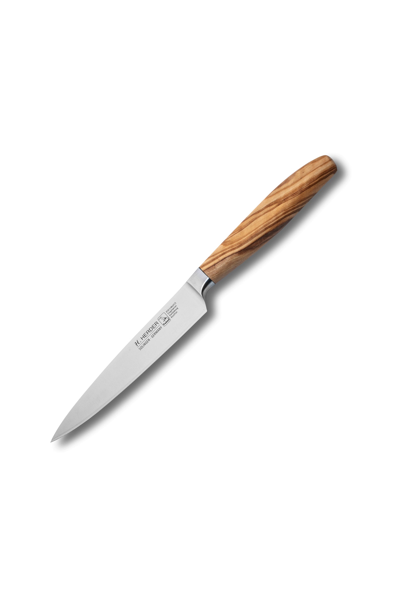 Ham knife Eterno, olive wood, blade length 16cm, forged