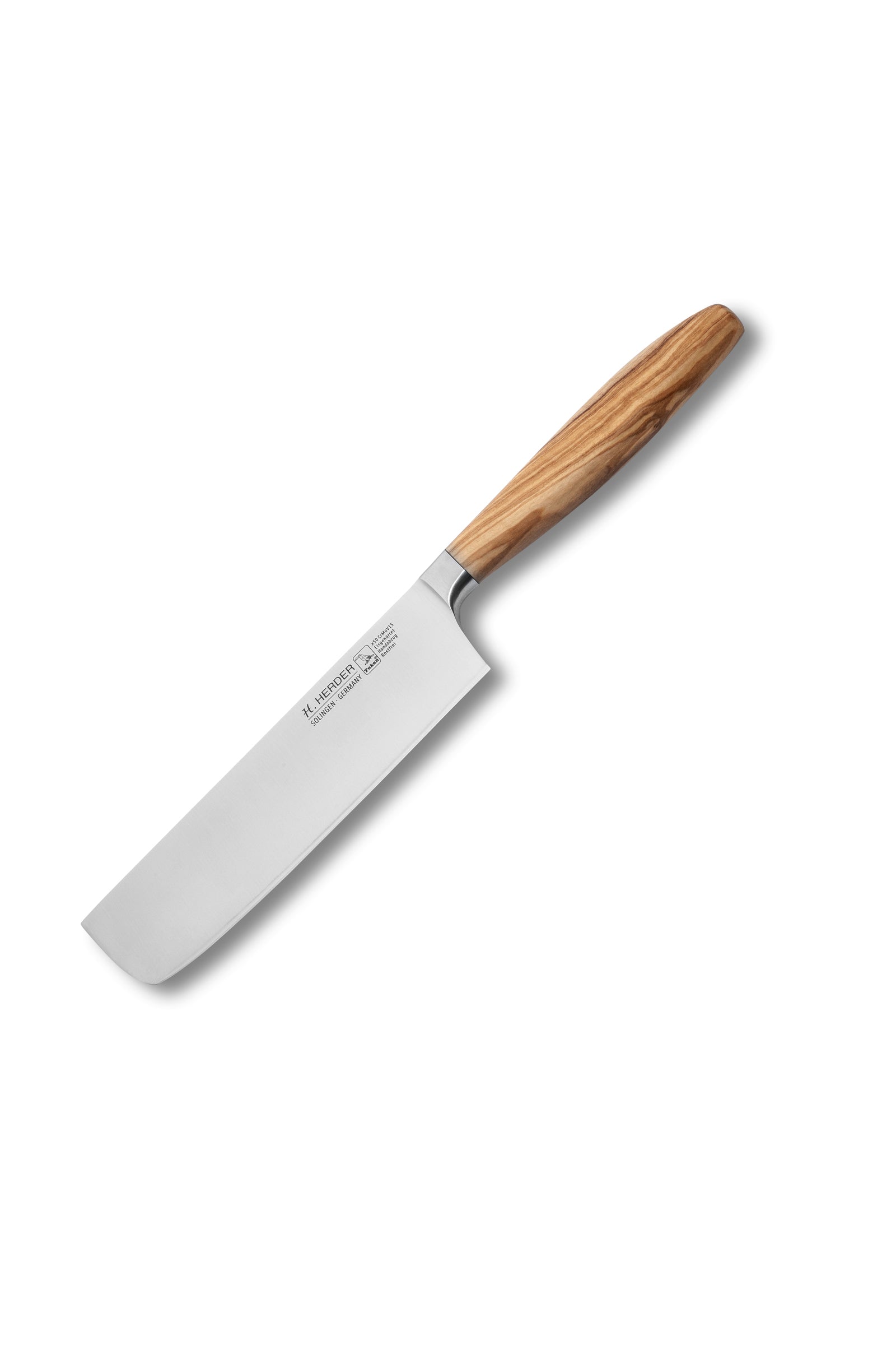 Nakiri knife Eterno, olive wood, blade length 17cm, forged