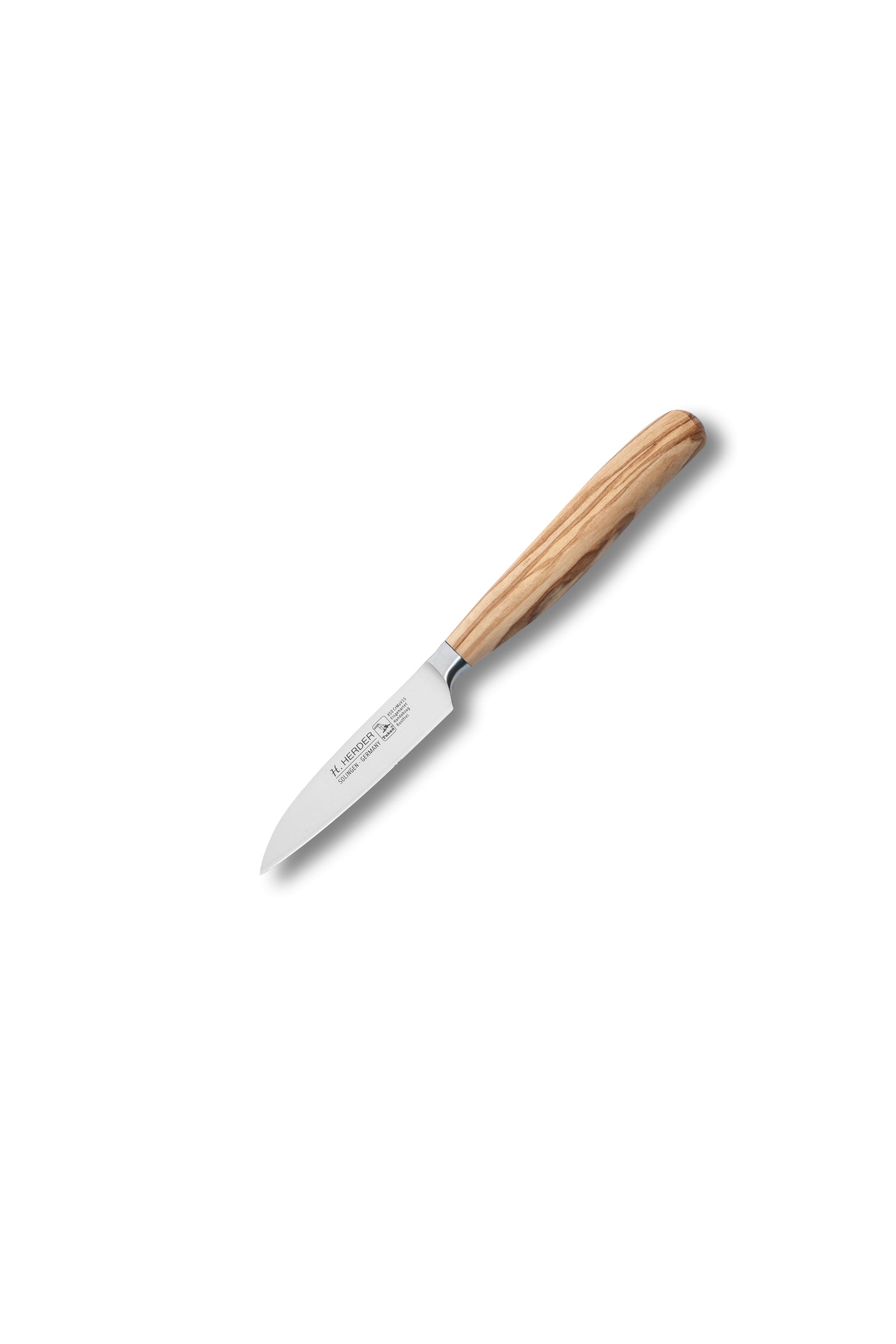 Paring knife Eterno, olive wood, blade length 9cm, forged