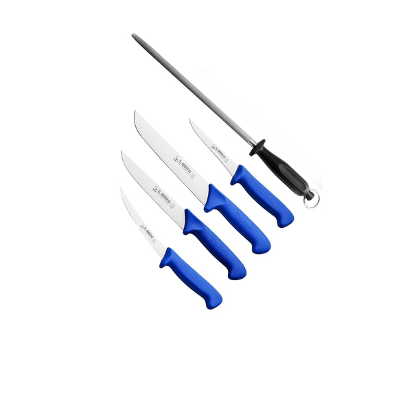 Butcher/slaughter knife set 5pcs, Profigrip, non-slip