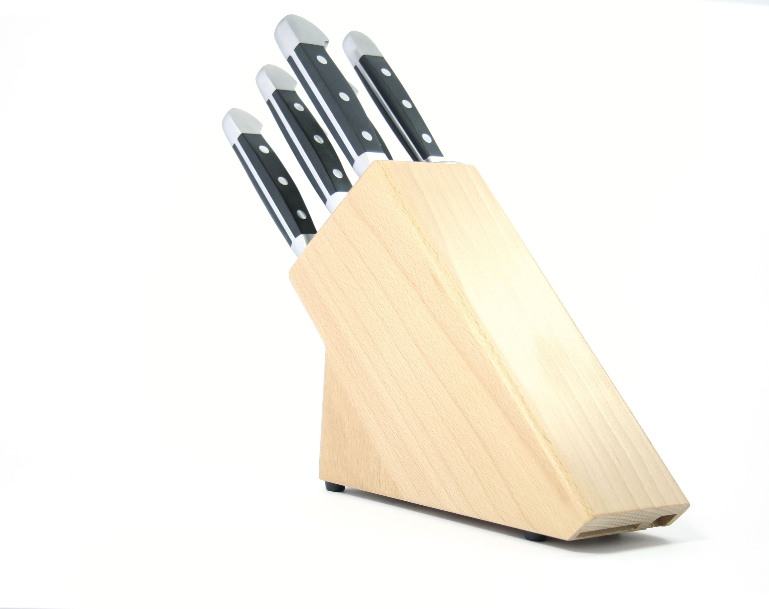 Knife block, Alpha, natural beech, 7 pcs.