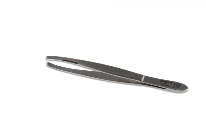 Tweezers slanted tip, stainless steel, topinox