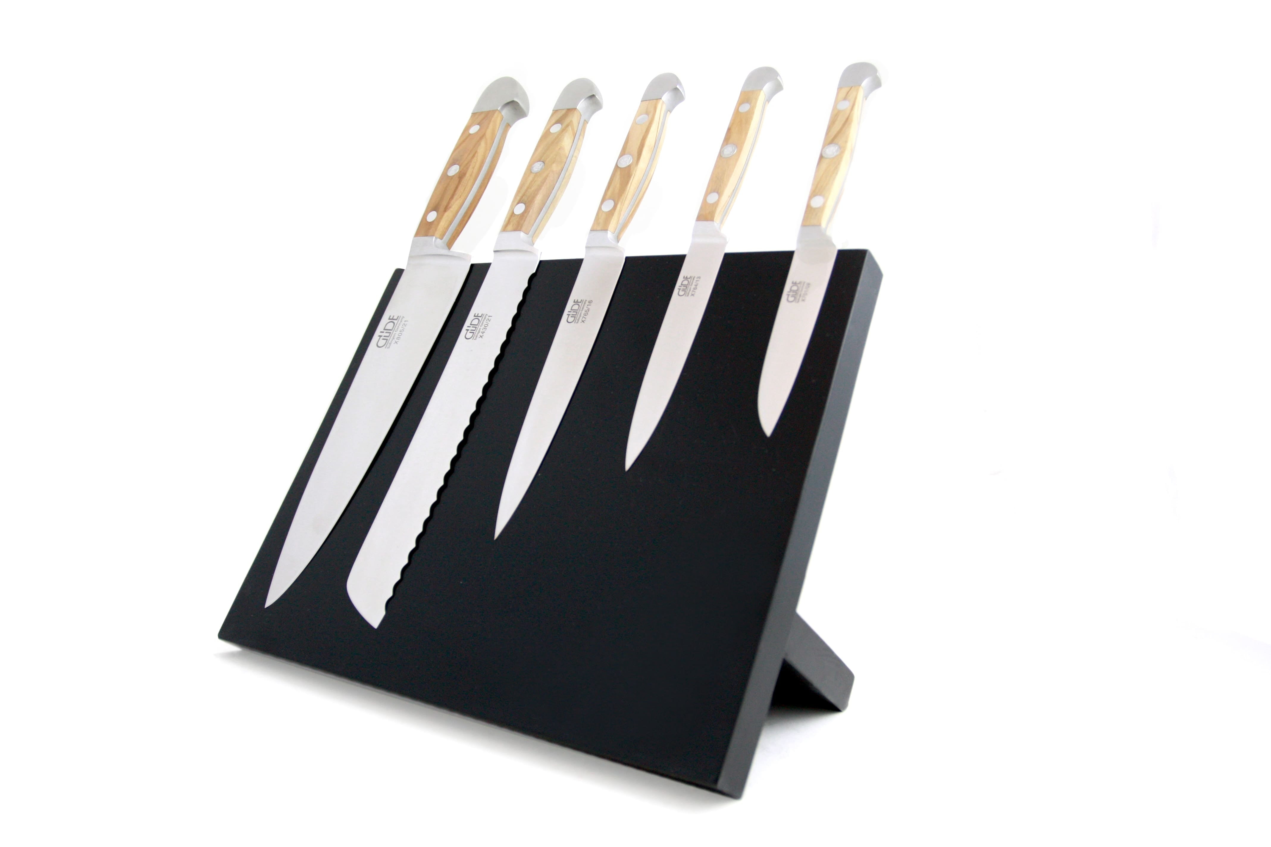 Magnet knife desk, Alpha olive, beech black, 6pcs.