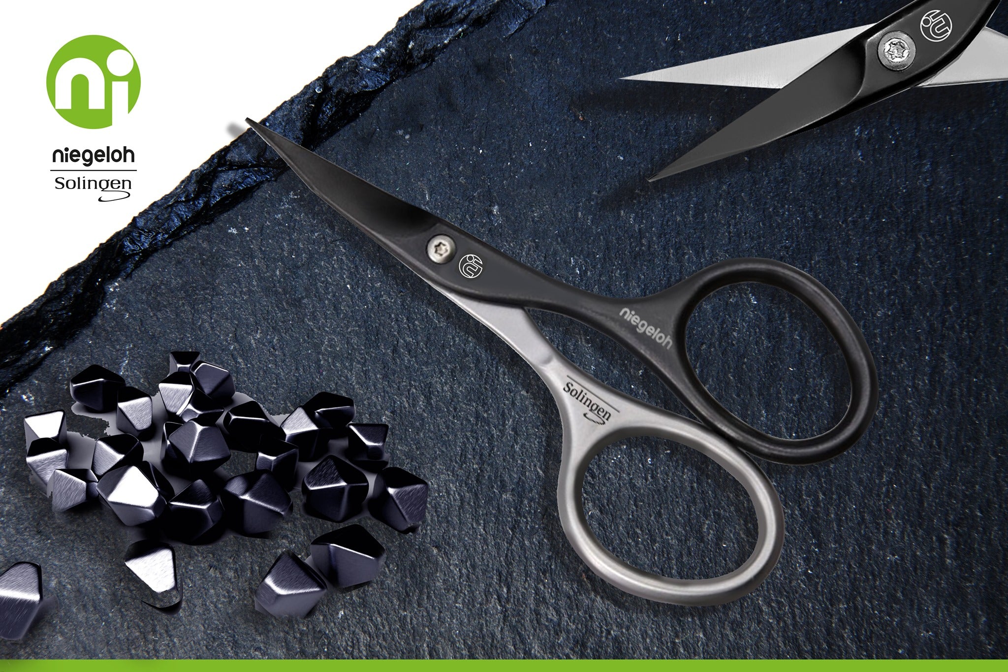 Stainless steel titanium nail scissors, self-sharpening