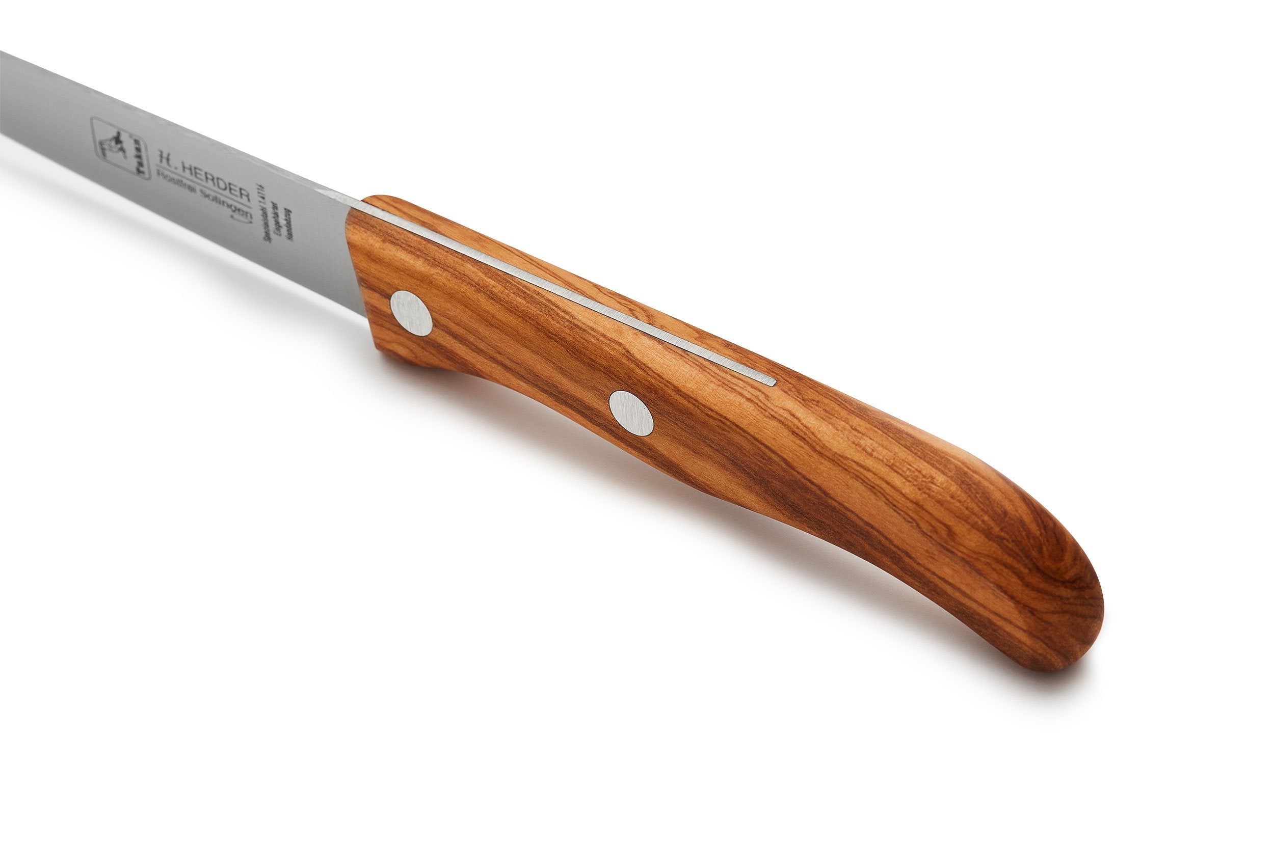 Household knife olive wood handle 10 cm
