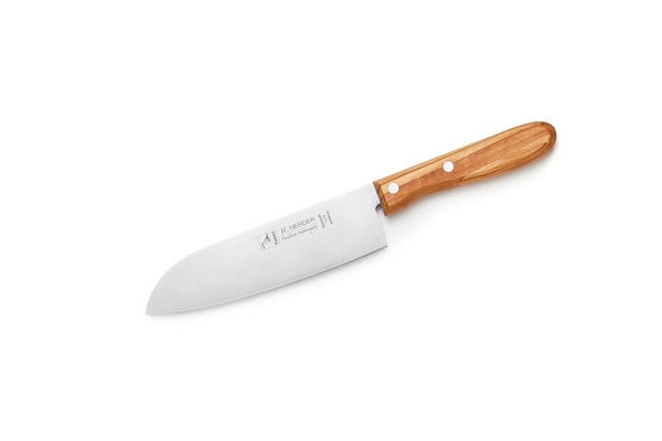 Santoku knife olive wood handle 15cm