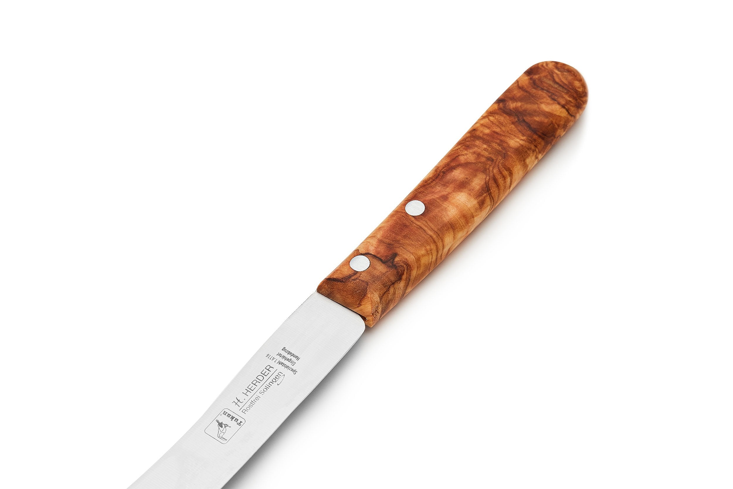 Set 6pcs breakfast knives olive wood handle without shaft