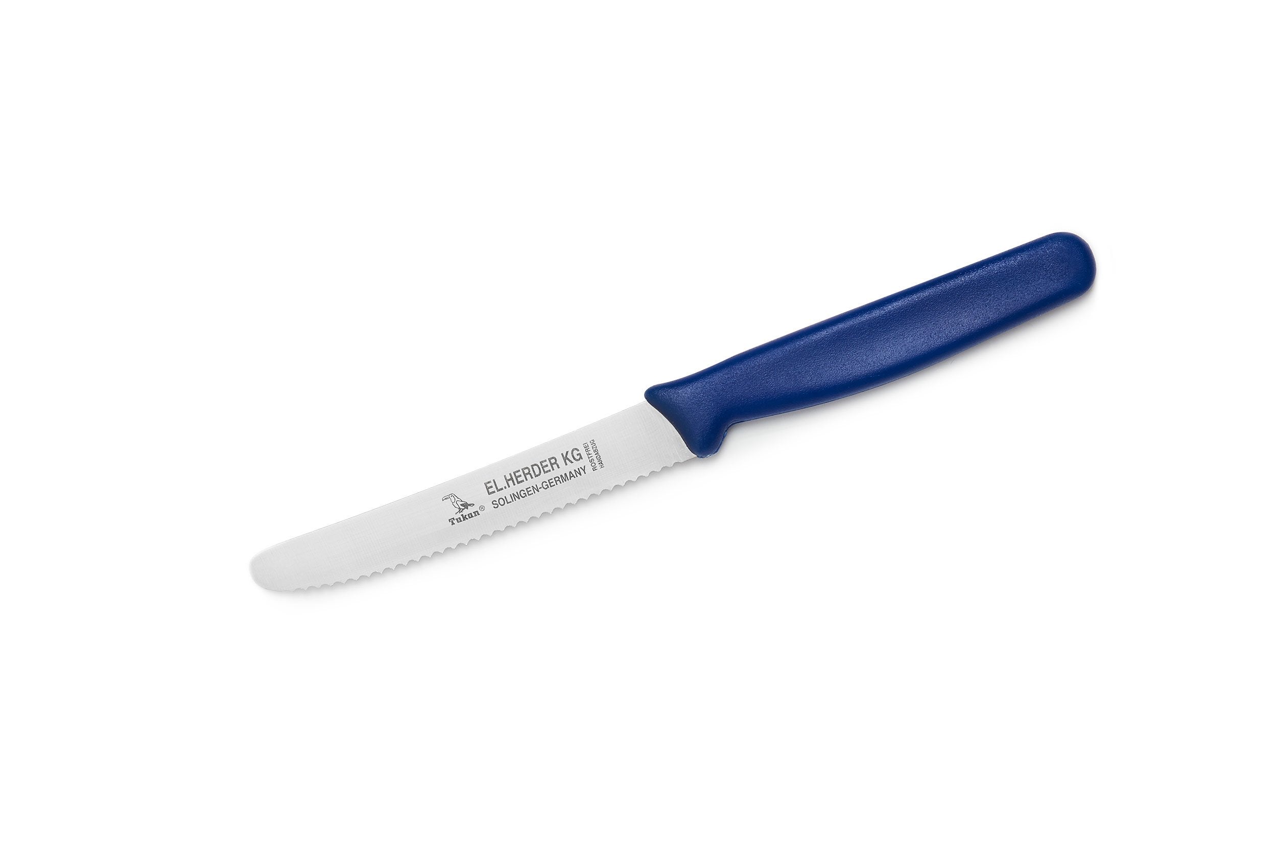 Set 6pcs breakfast knives PPN plastic with shaft, handle blue