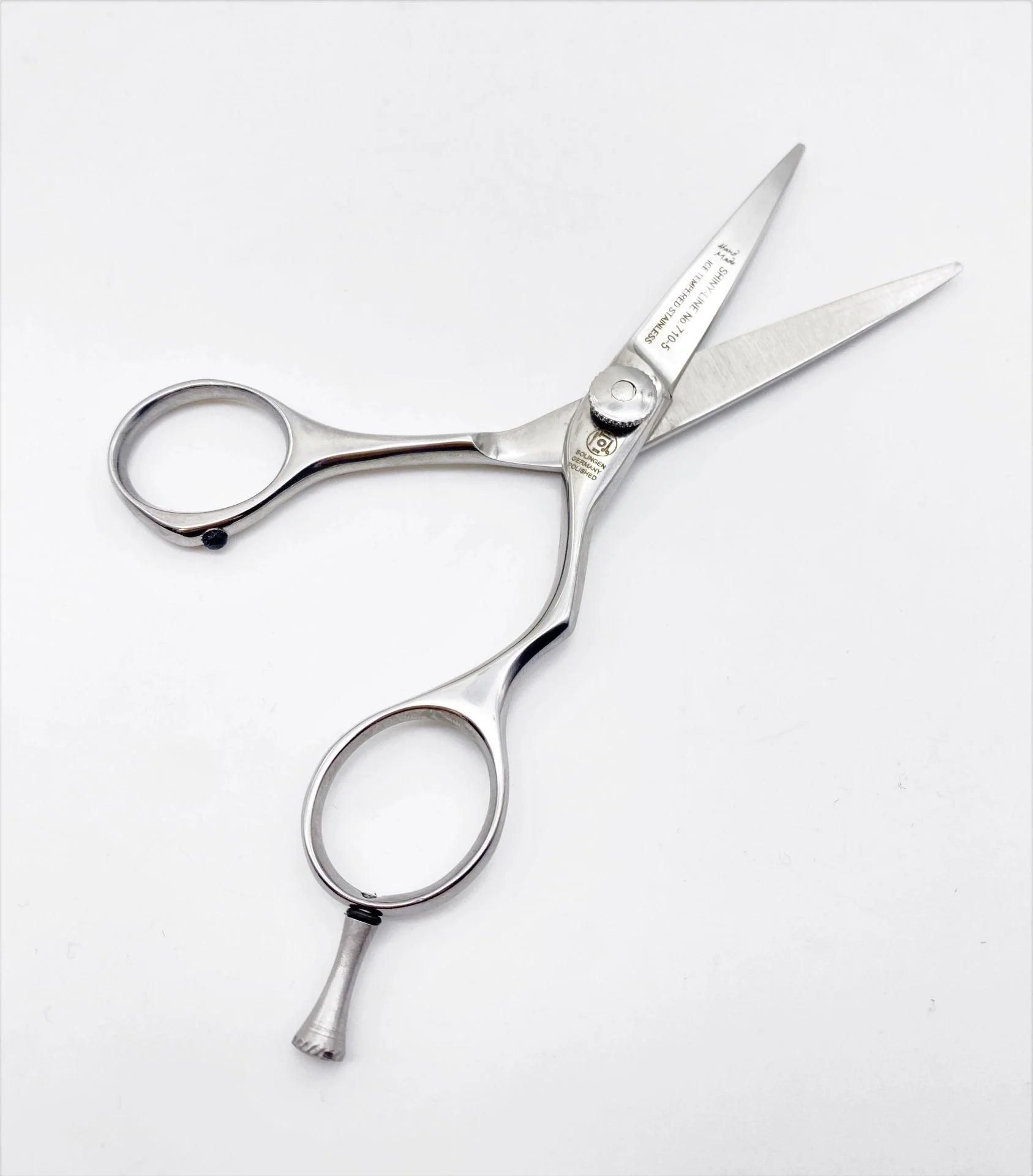 Hairdressing scissors Ergo Shiny Line polished, total length 12.7 cm