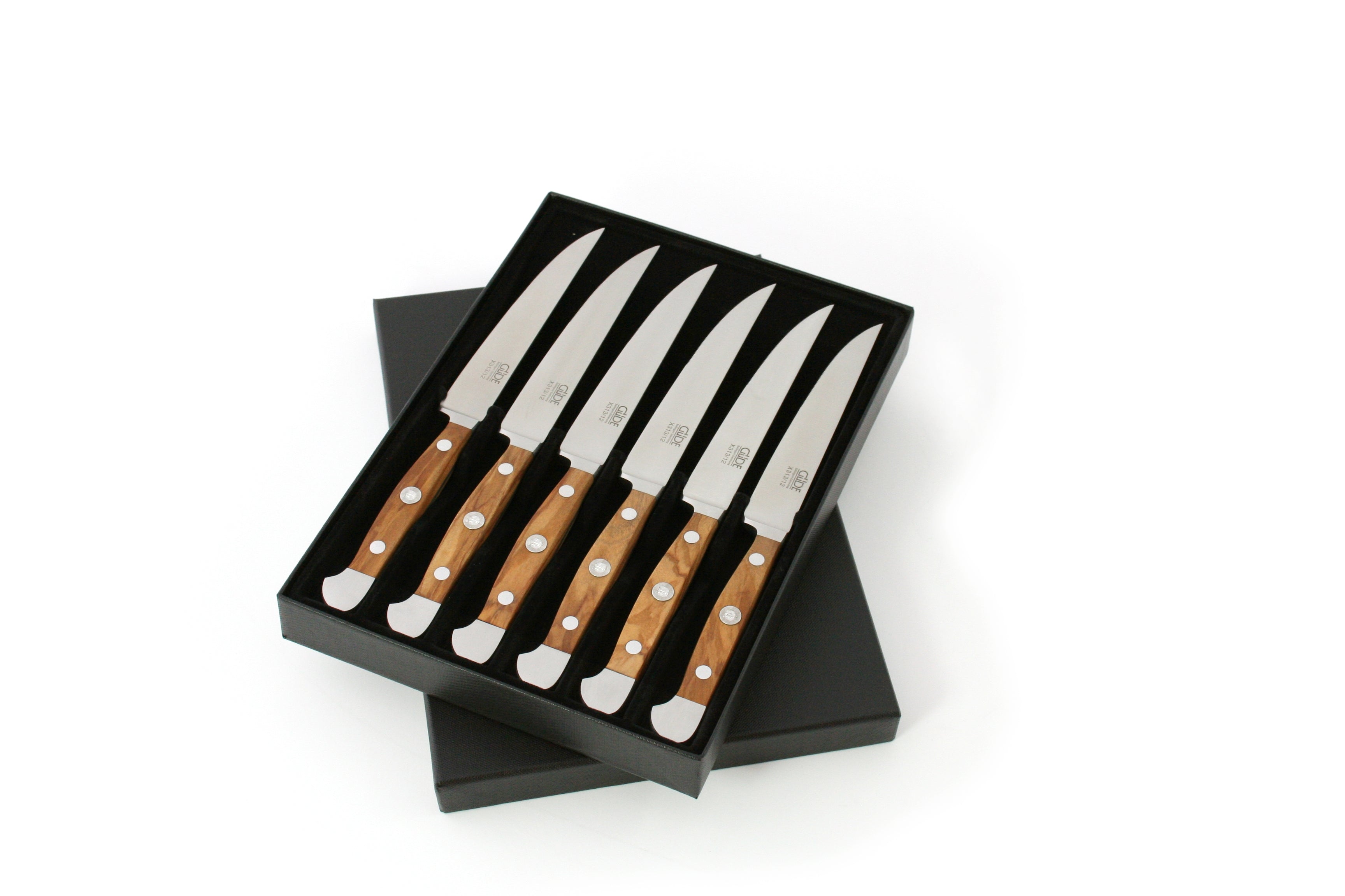 6 steak knives, blade length 12 cm in gift box