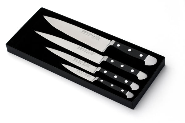 Meat Knife Set 4pcs. with Sharpening Steel - Germany Solingen
