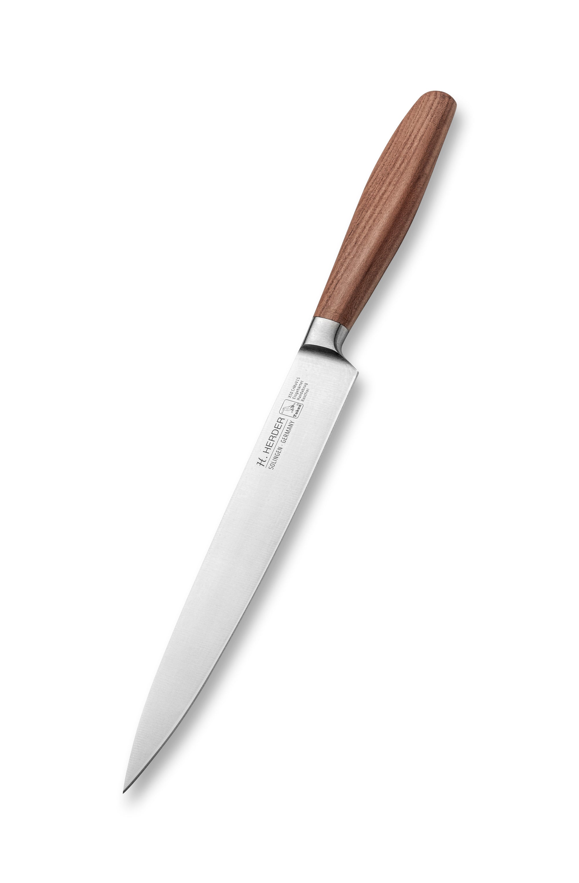 Ham knife Eterno, plum wood, blade length 21cm, forged