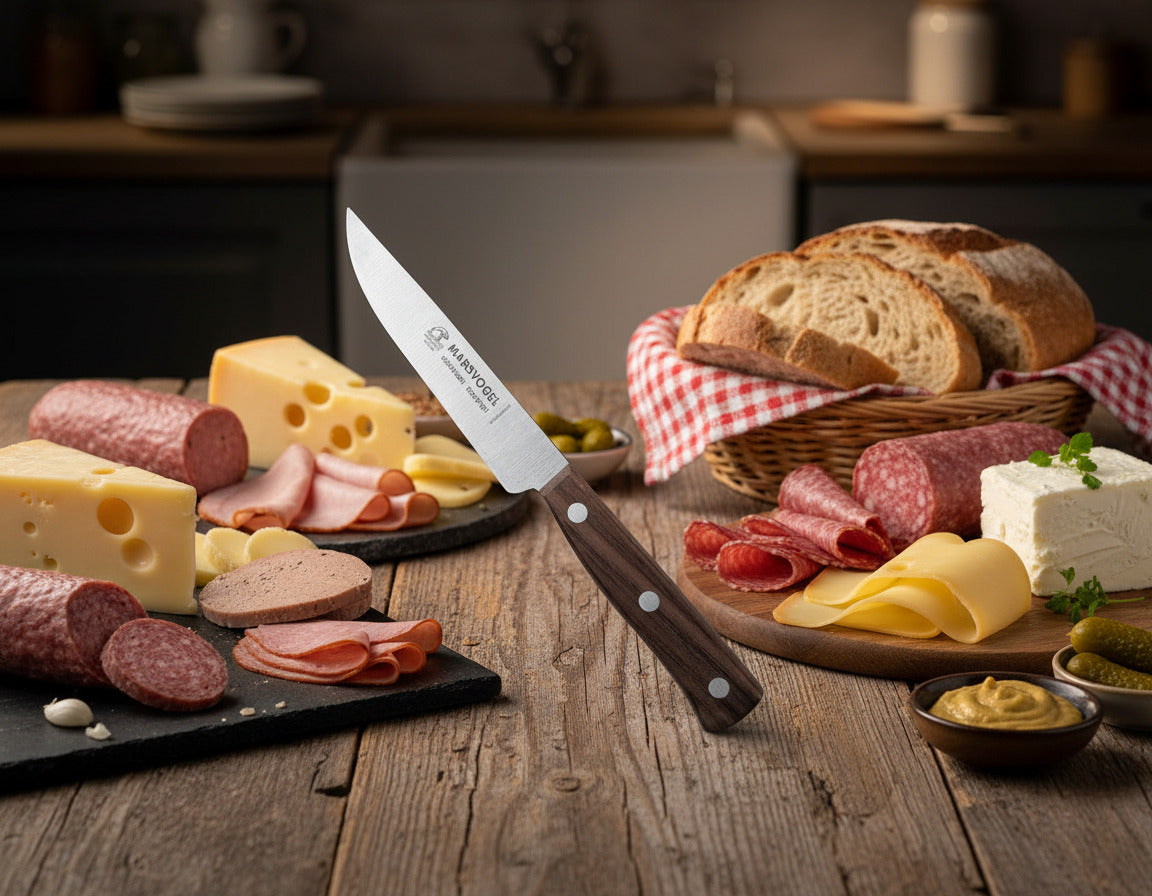 Original cuchillo bávaro para aperitivos Oktoberfest y cuchillo para carne, Marsvogel