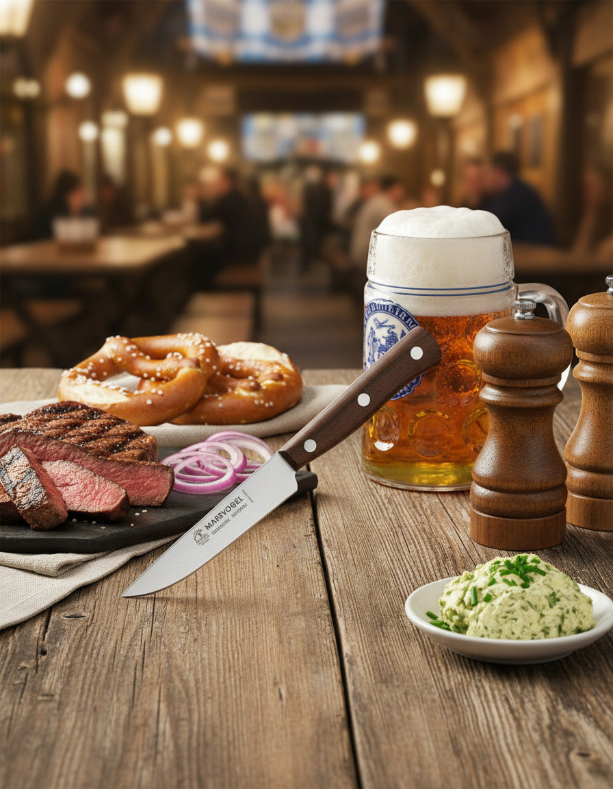 Original cuchillo bávaro para aperitivos Oktoberfest y cuchillo para carne, Marsvogel