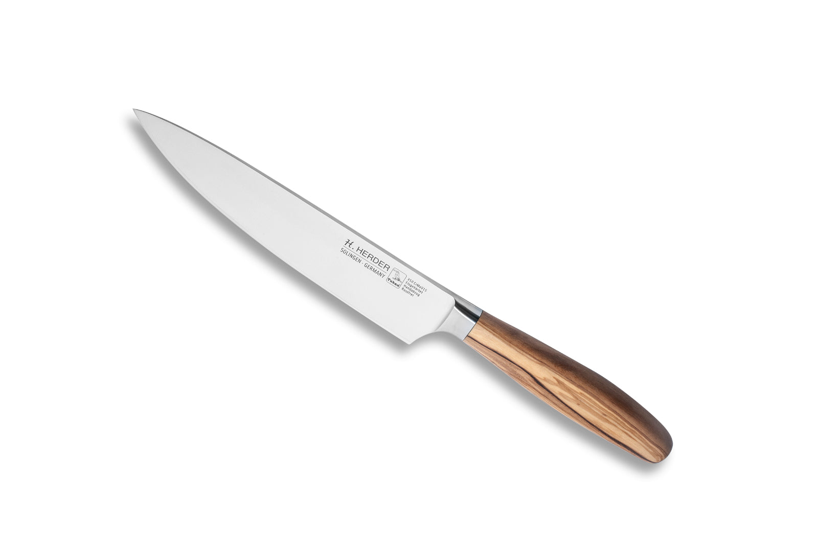 Cuchillo de cocinero Eterno, madera de olivo, longitud de la hoja 21cm, forjado