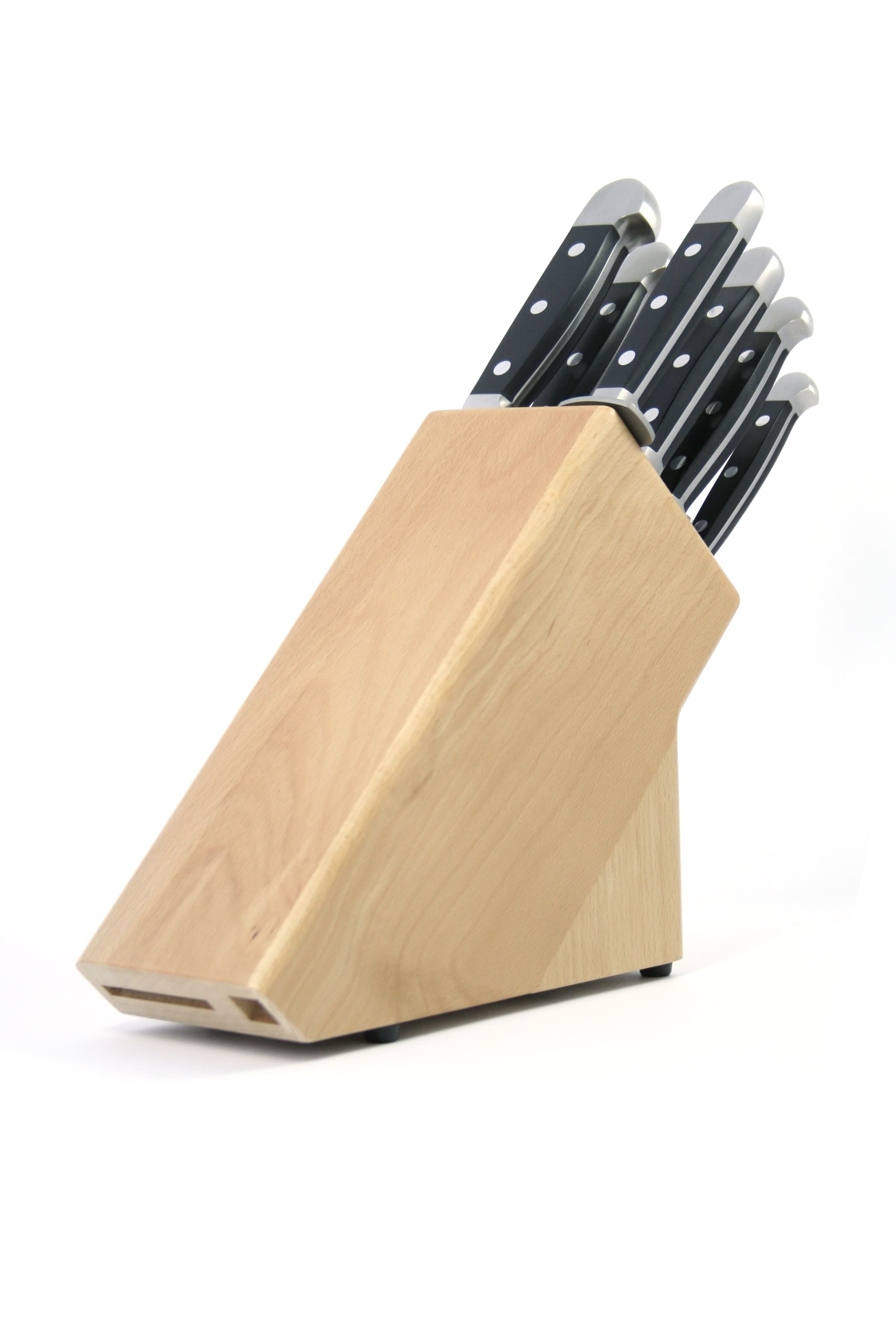 Bloque de cuchillos, Alpha, haya natural, 9 pzs.