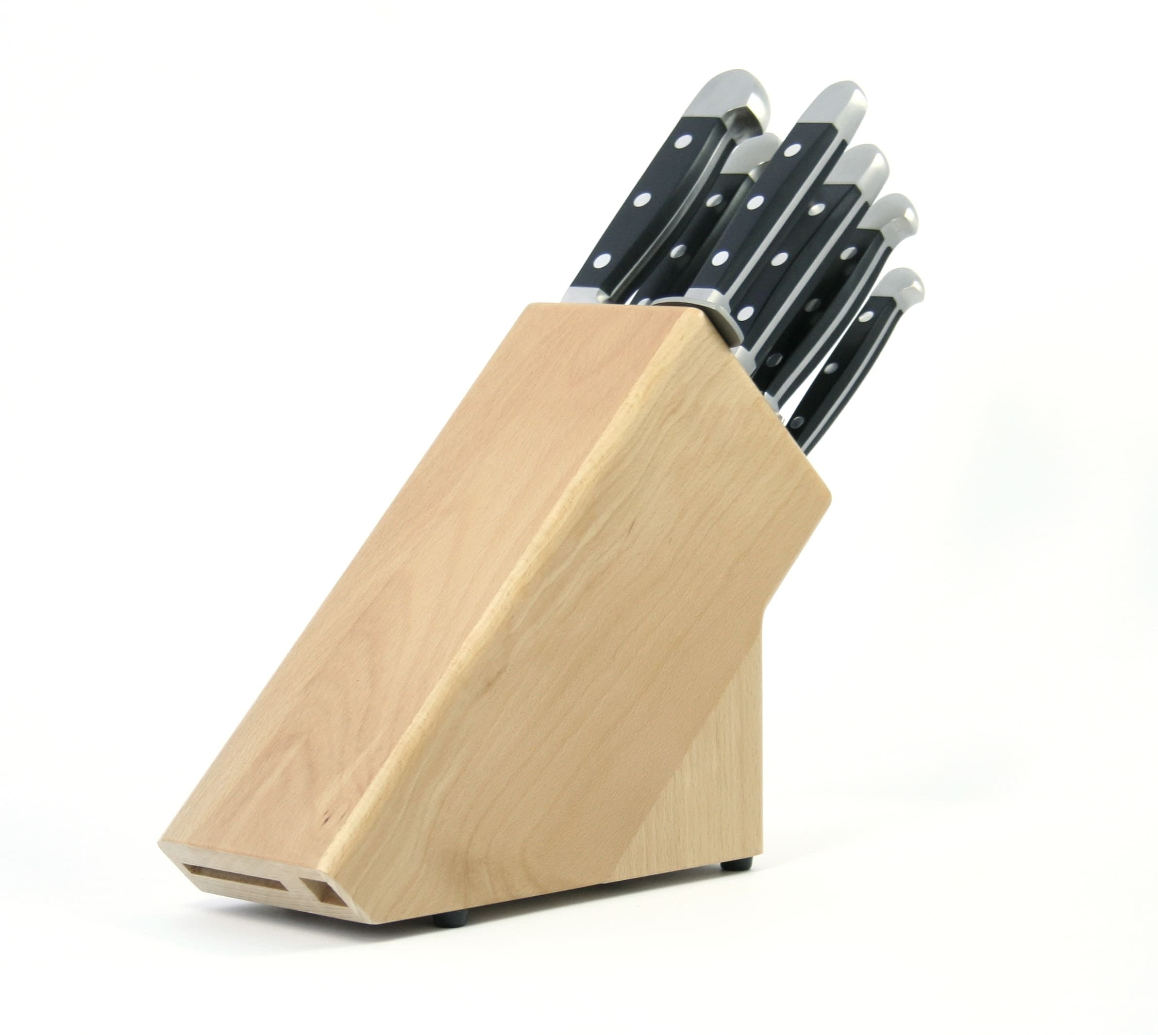 Bloque de cuchillos, Alpha, haya natural, 9 pzs.