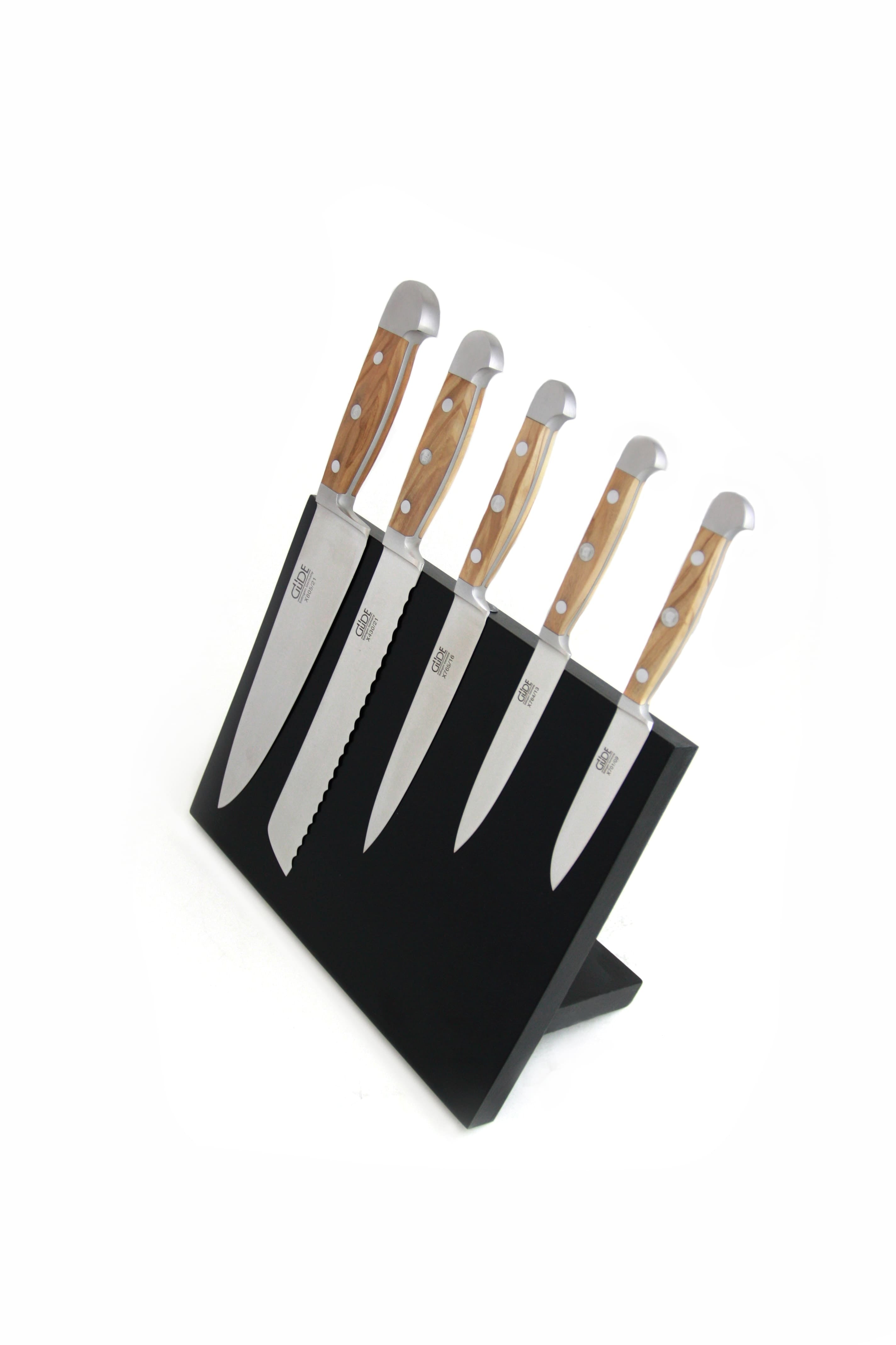 Soporte magnético para cuchillos, Alpha olive, haya negra, 6pcs.