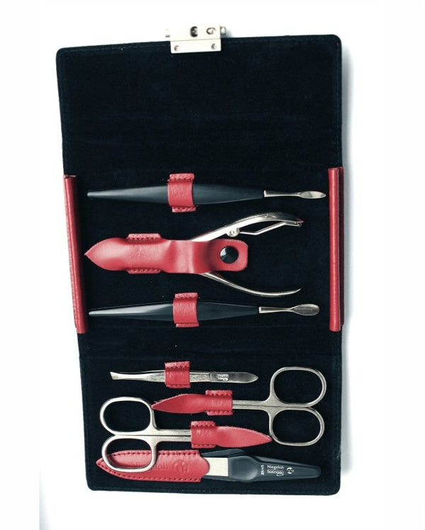 Set de manicura y pedicura Diabolo, rojo, 7pcs.