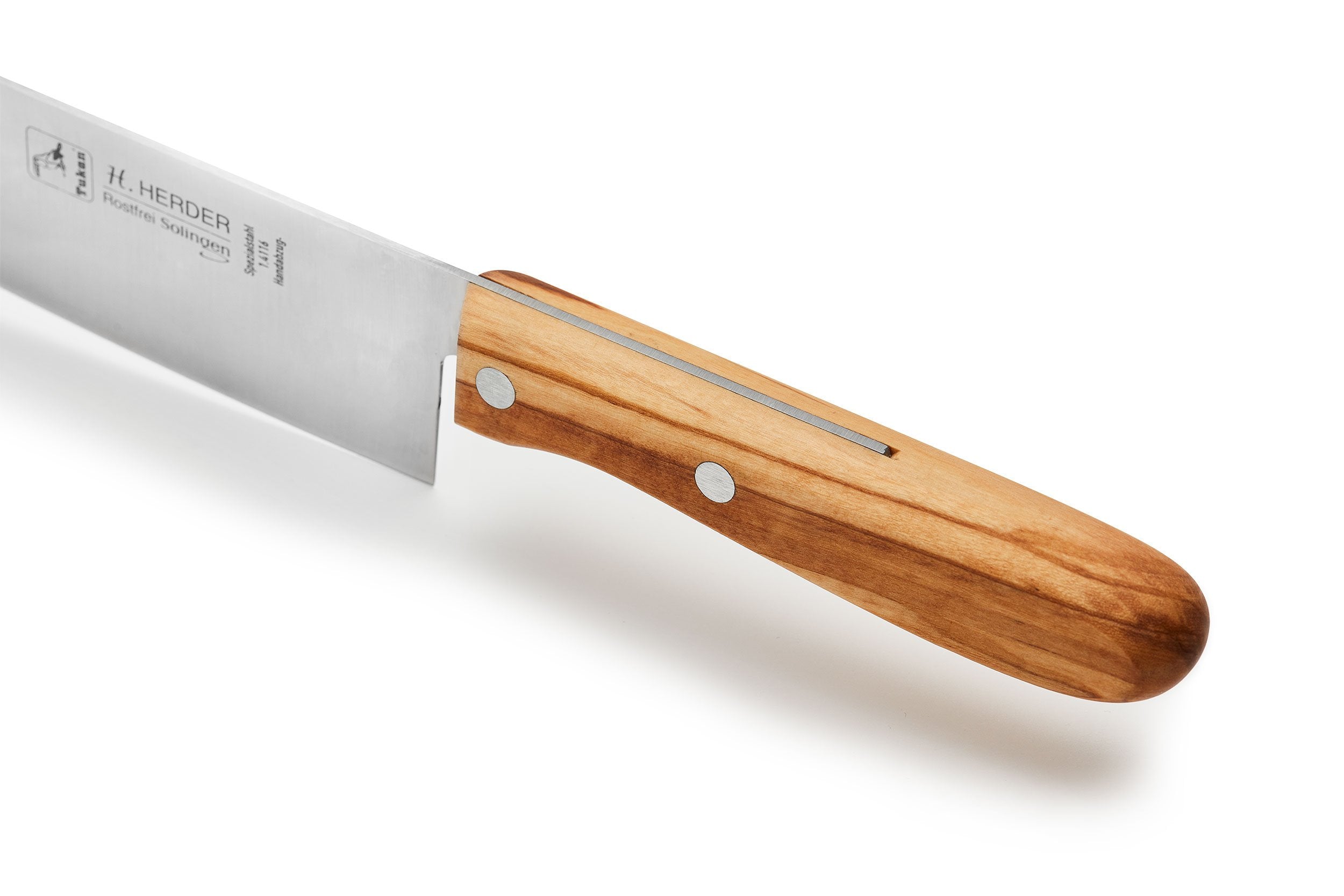 Cuchillo Santoku mango de madera de olivo 15cm