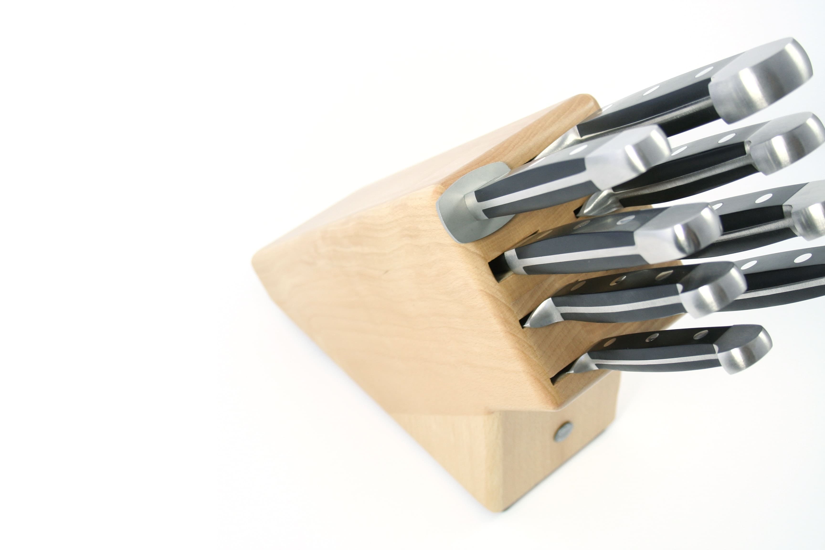 Bloc à couteaux, Alpha, hêtre naturel, 9 pcs.