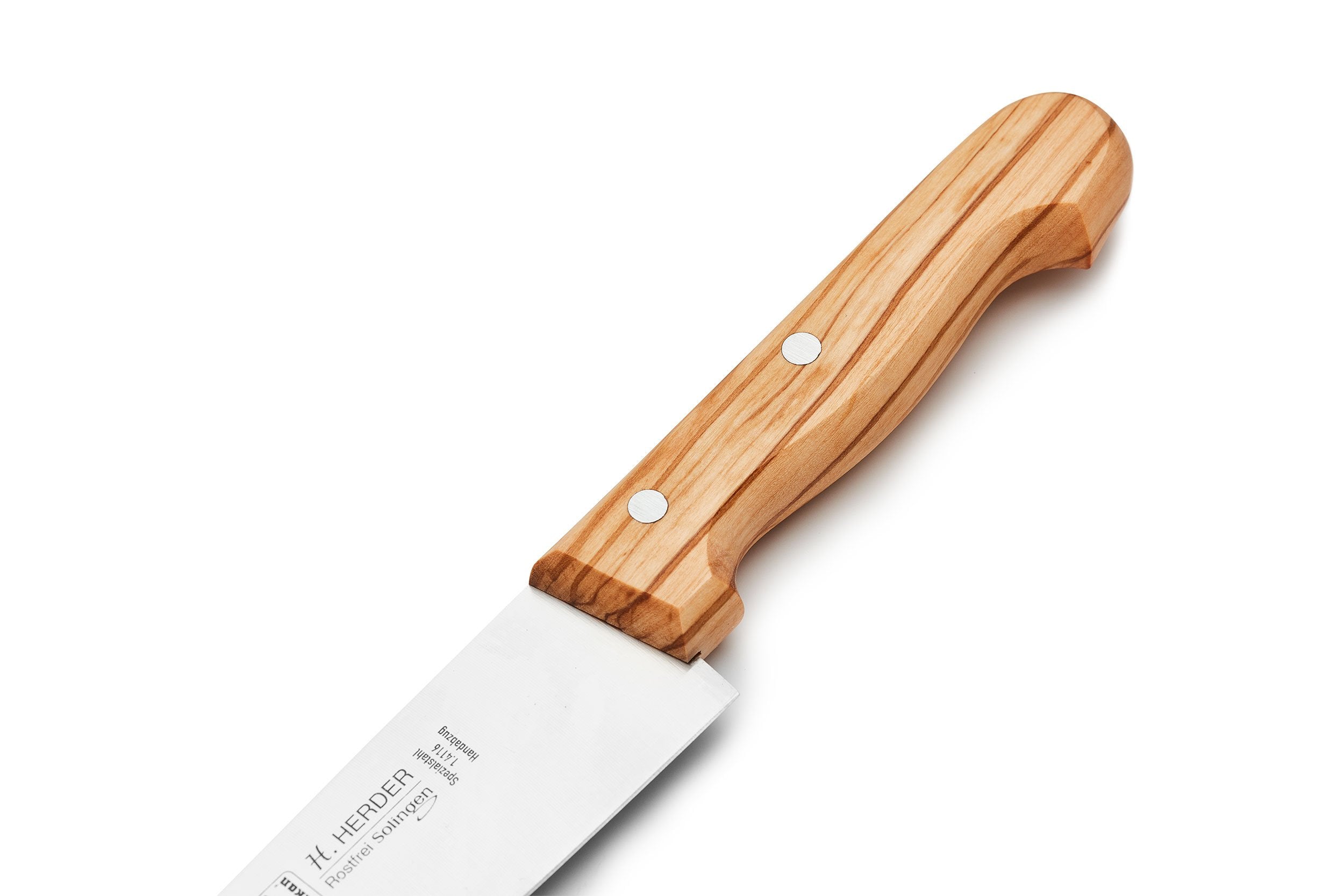 Couteau de chef manche en bois d'olivier 20 cm
