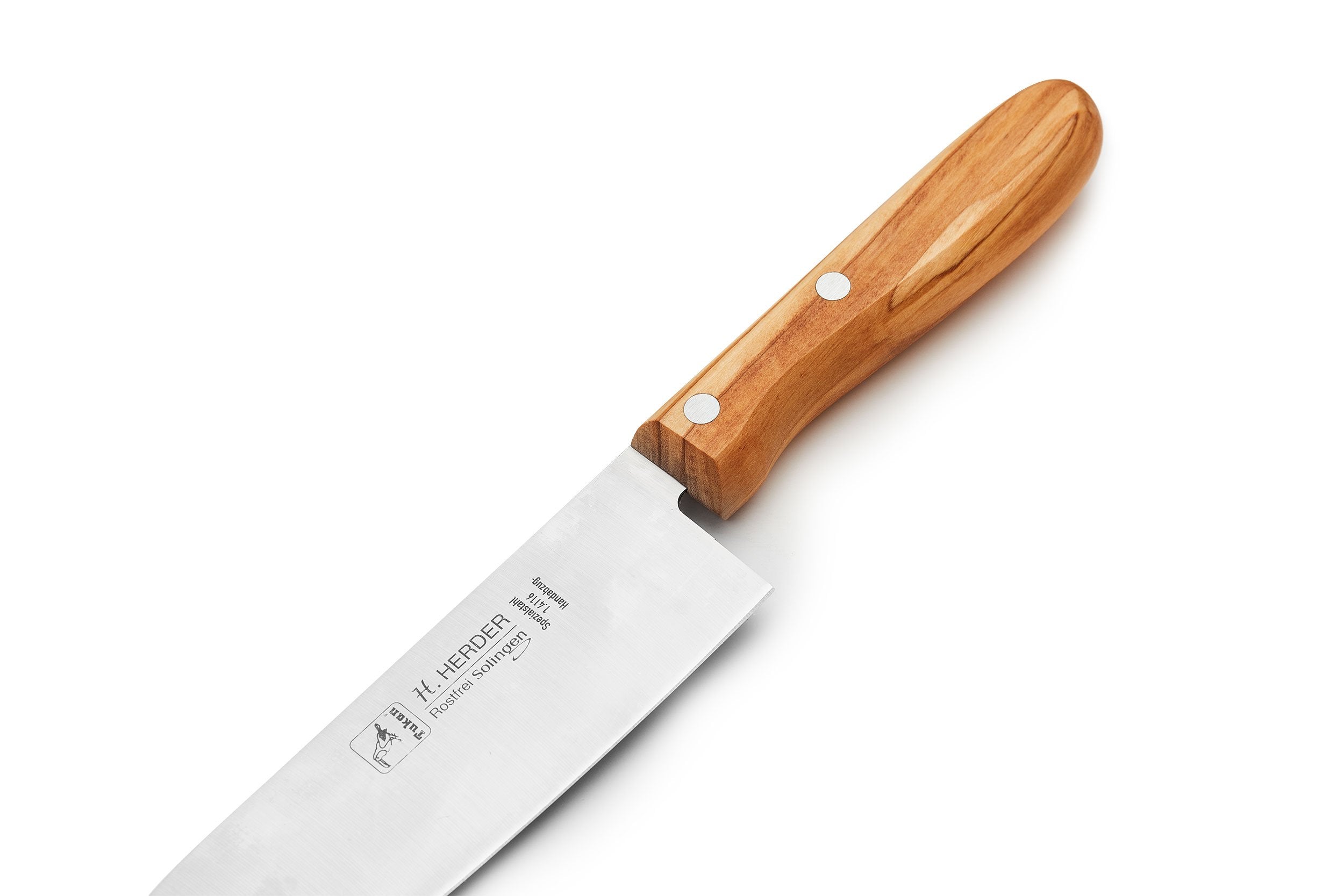 Couteau Santoku manche en bois d'olivier 15cm