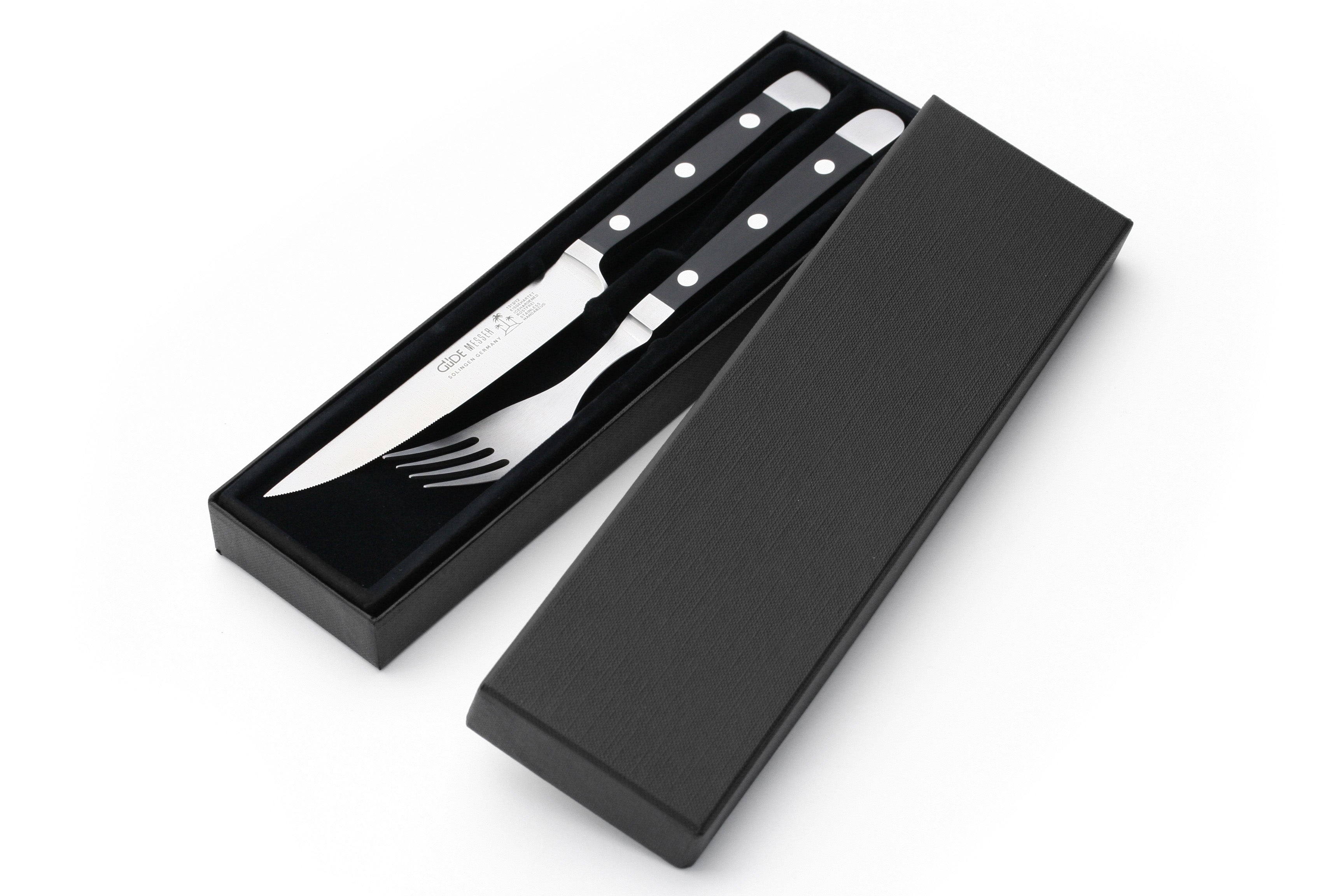 Couverts à steak 2 pcs. en carton cadeau