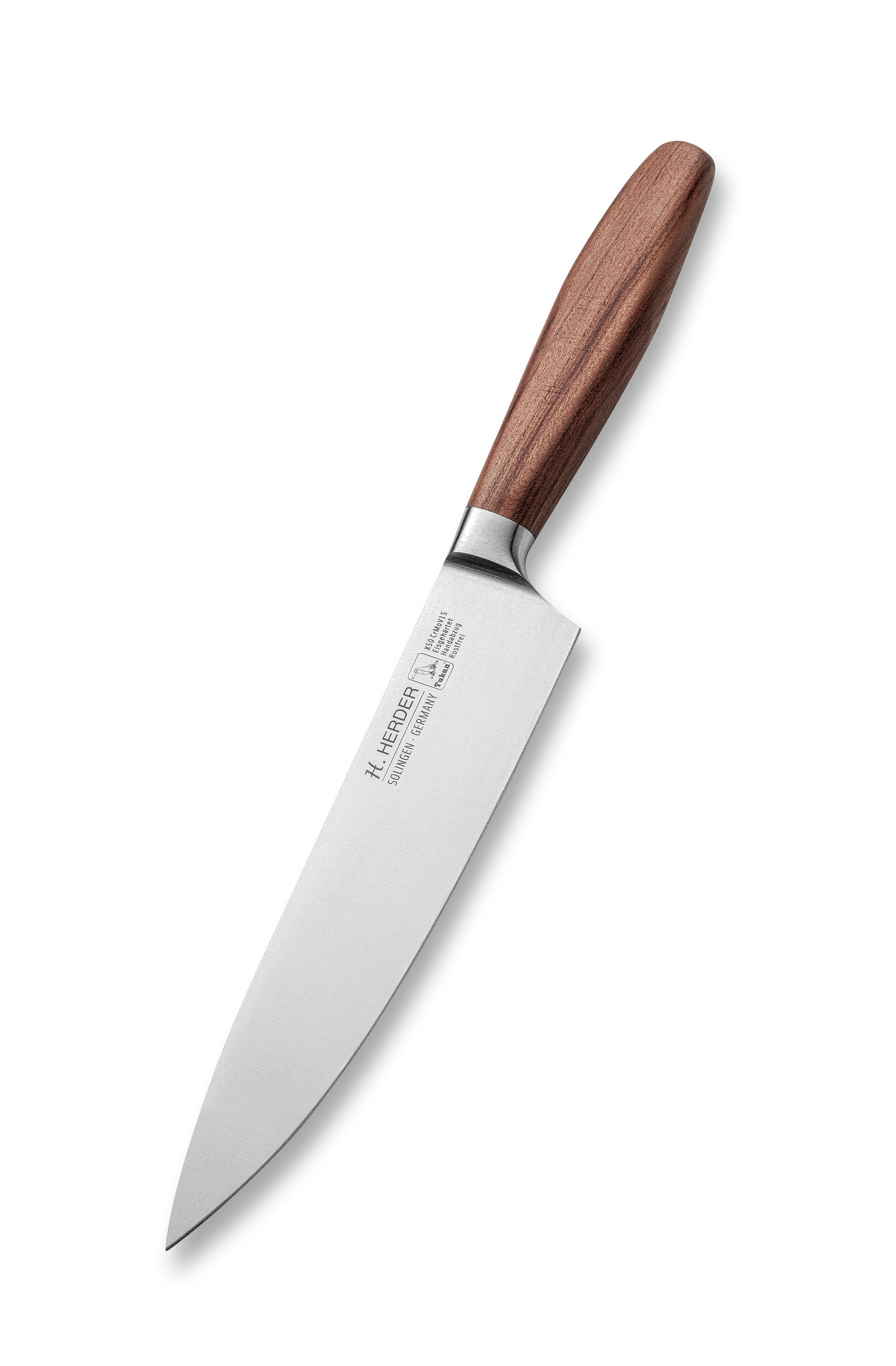 Couteau de chef Eterno, bois de prunier, longueur de lame 21cm, forgé